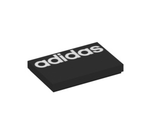 LEGO Black Tile 2 x 3 with White Adidas Logo (26603 / 76313)