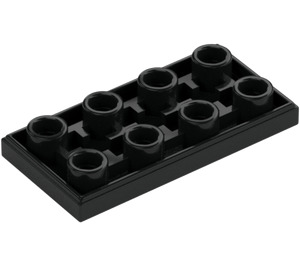 LEGO Svart Bricka 2 x 4 Omvänd (3395)