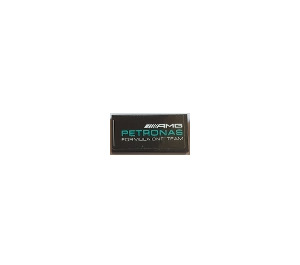 LEGO Black Tile 2 x 4 with 'AMG PETRONAS FORMULA ONE TEAM' Sticker (87079)