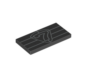 LEGO Black Tile 2 x 4 with Caterham 7 grille (31912 / 87079)