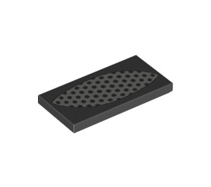 LEGO Black Tile 2 x 4 with Dots Right (77412 / 87079)