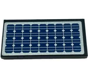 LEGO Black Tile 2 x 4 with Solar Panel Sticker (87079)