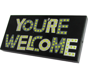 LEGO Sort Flise 2 x 4 med You're Welcome Sign (47602 / 87079)