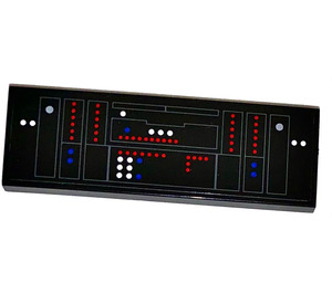 LEGO Schwarz Fliese 2 x 6 mit Control Panel Aufkleber (69729)