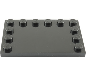LEGO Schwarz Fliese 4 x 6 mit Bolzen auf 3 Edges (6180)