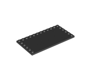 LEGO Black Tile 6 x 12 with Studs on 3 Edges (6178)