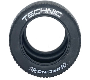 LEGO Black Tire Ø81.8 x 50 with "TECHNIC RACING" (32296)