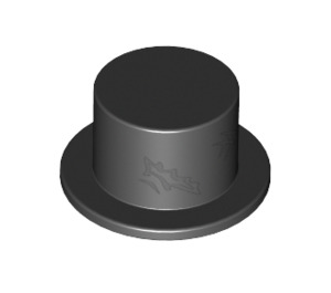 LEGO Noir Haut Chapeau avec Scratches (3878 / 12639)