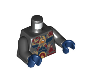 LEGO Schwarz Tormak - Schwarz Outfit Minifig Torso (973 / 76382)