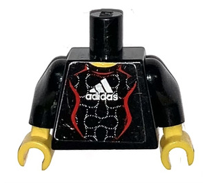 LEGO Negro Torso con Adidas logo y #1 en la parte trasera (973)