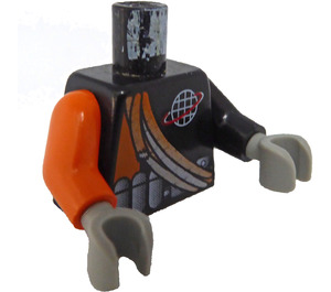 LEGO Black Torso with Belts, Belt with Accessoirs, Planet (973)