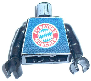 LEGO Schwarz Torso mit FC Bayern #1 Aufkleber (973)