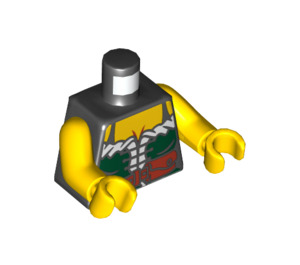 LEGO Schwarz Torso mit laced Oben bodice, Weiß undershirt, und Gürtel mit pouch (76382 / 88585)