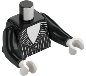 LEGO Black Torso with Long Arms and Suit (973)