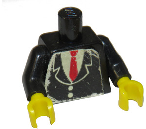 LEGO Black Torso with Suit and Red Tie Sticker (973)