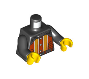 LEGO Black Torso with Yellow Stripes and Crazy Demon (973 / 76382)