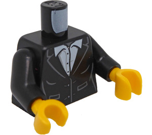 LEGO Black Torso wth Black Jacket and White (973 / 76382)