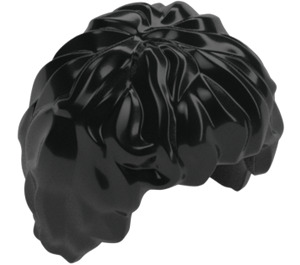 LEGO Noir Ébouriffé Cheveux Mi-Longs (10048)