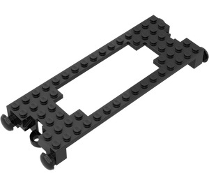 LEGO Czarny Baza pociągu 6 x 16