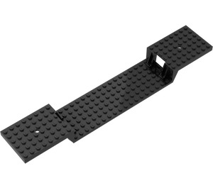 LEGO Svart Togbase 6 x 34 Split-Level med bunnrør og 1 hull i hver ende (2972)