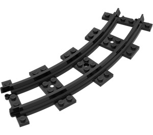 LEGO Schwarz Zug Track Gebogen 45 (85976)