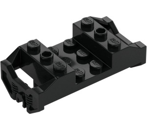 LEGO Black Train Wheel Holder with Pin Slots (38339)