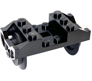 LEGO Black Train Wheel Holder with Wheels (RC) (2878)