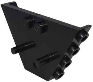 LEGO Noir Trapezoid Tipper Fin 6 x 4 avec Tenons et Bars