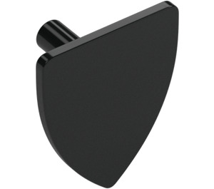 LEGO Black Triangular Shield (Short) (3846)