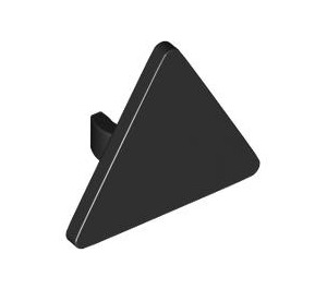LEGO Black Triangular Sign with Open O Clip (65676)
