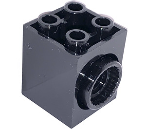 LEGO Schwarz Turntable Backstein 2 x 2 x 2 mit 2 Löcher und Click Rotation Ring (41533)