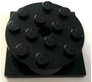 LEGO Schwarz Turntable mit Schwarz Eben Base