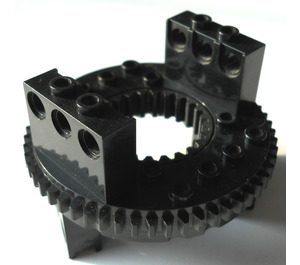 LEGO Black Turntable with Technic Bricks Attached
