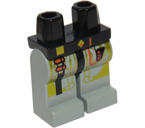 LEGO Zwart UFO Buitenaards wezen Grijs Minifiguur Heupen en benen (3815)