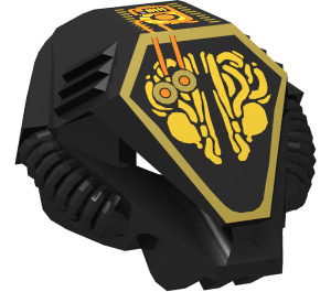 LEGO Black UFO Helmet with Mechanical Pattern (30120)