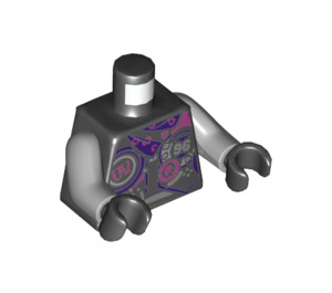 LEGO Zwart Ultra Paars (violet) met Gezicht Masker Minifiguur Torso (973 / 76382)