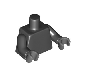 LEGO Black Undecorated Torso with Black Arms and Dark Stone Grey Hands (76382 / 88585)