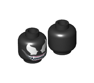 LEGO Black Venom Minifigure Head (Safety Stud) (3626 / 11500)