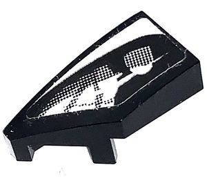 LEGO Black Wedge 1 x 2 Left with Frontlight Ford Fiesta Left Side Sticker (29120)