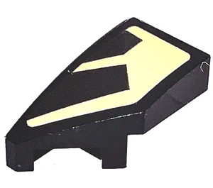 LEGO Black Wedge 1 x 2 Left with Golden Stripe Left Top Sticker (29120)