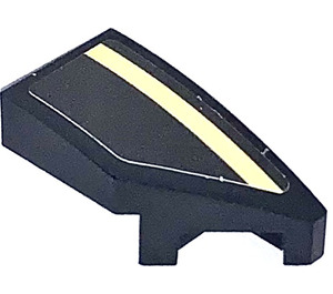 LEGO Black Wedge 1 x 2 Right with Golden Decoration Right Sticker (29119)