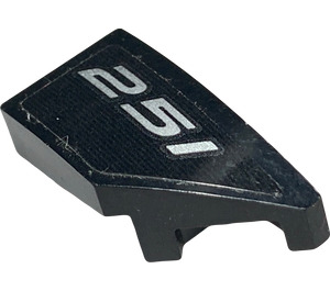 LEGO Black Wedge 1 x 2 Right with Silver '251' Sticker (29119)