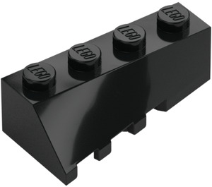 LEGO Black Wedge 2 x 4 Sloped Right (43720)