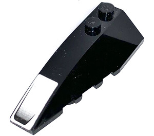 LEGO Black Wedge 2 x 6 Double Left with Air Outlet Sticker (41748)