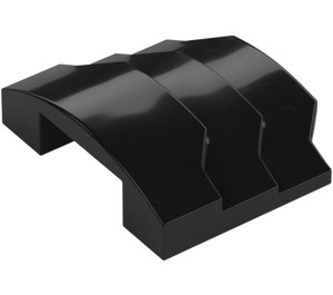 LEGO Black Wedge 3 x 4 with Stepped Sides (66955)