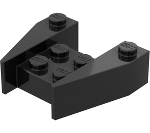 LEGO Noir Coin 3 x 4 sans encoches pour tenons (2399)
