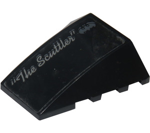 LEGO Black Wedge 4 x 4 Triple Curved without Studs with "The Scuttler" and Batman Logo Sticker (47753)