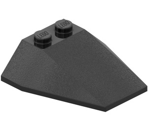 LEGO Black Wedge 4 x 4 Triple without Stud Notches (6069)