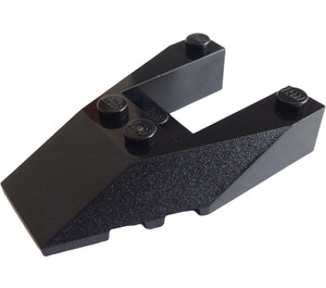 LEGO Black Wedge 6 x 4 Cutout with Stud Notches (6153)