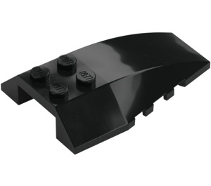 LEGO Black Wedge 6 x 4 Triple Curved (43712)